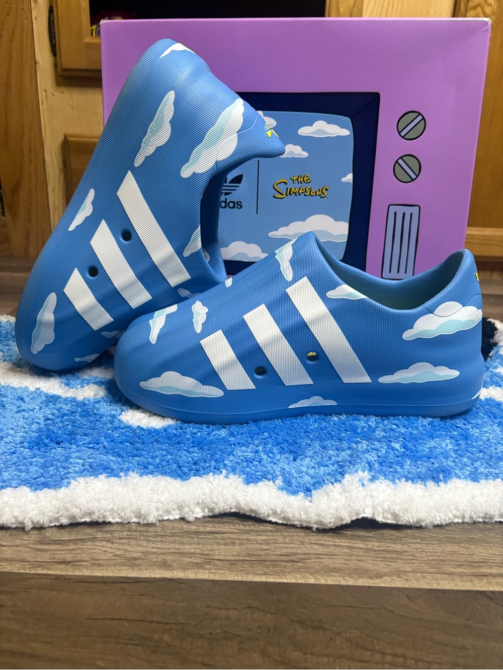 adidas AdiFOM Superstar The Simpsons Cloud Blue White Low Top Sneakers